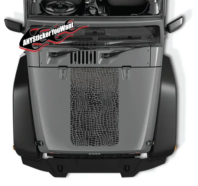 

Alligator Scales Blackout Hood Vinyl Decal Sticker Fits Wrangler JK LJ TJ