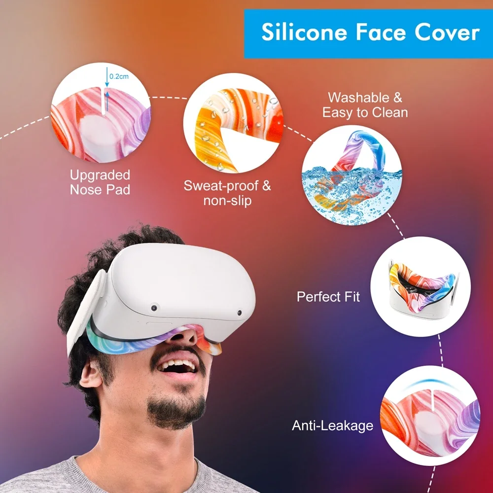 Touch Controller Shell Case com Alça, Handle Grip, VR Conjuntos de Capa Protetora, Oculus Quest 2 Acessórios