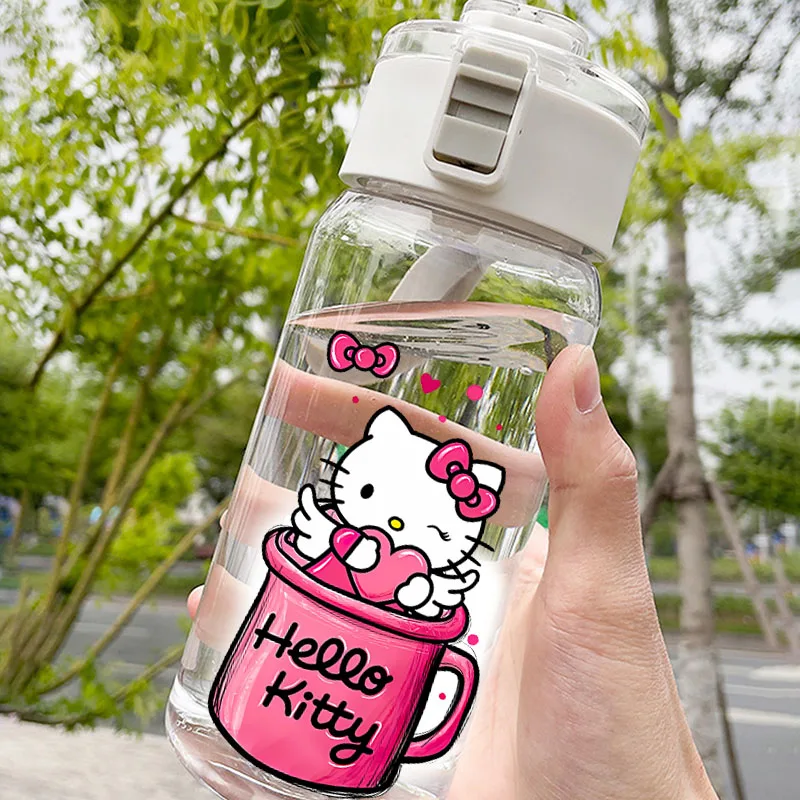 

Kawaii HelloKittys 550ML Outdoor Sports Cup Anime Cartoon Water Bottle Kuromis Cinnamorolls for Kids Women Bottle Water Cup Gift