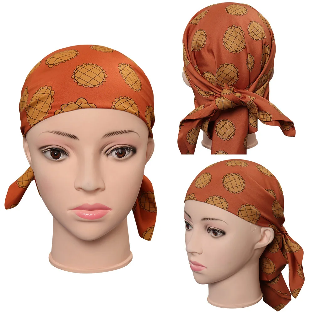 Scarfs Nami Cosplay Role Play Print Scarf Kerchief Live Action TV Costume Accessories Handband Halloween Party Disguise Props