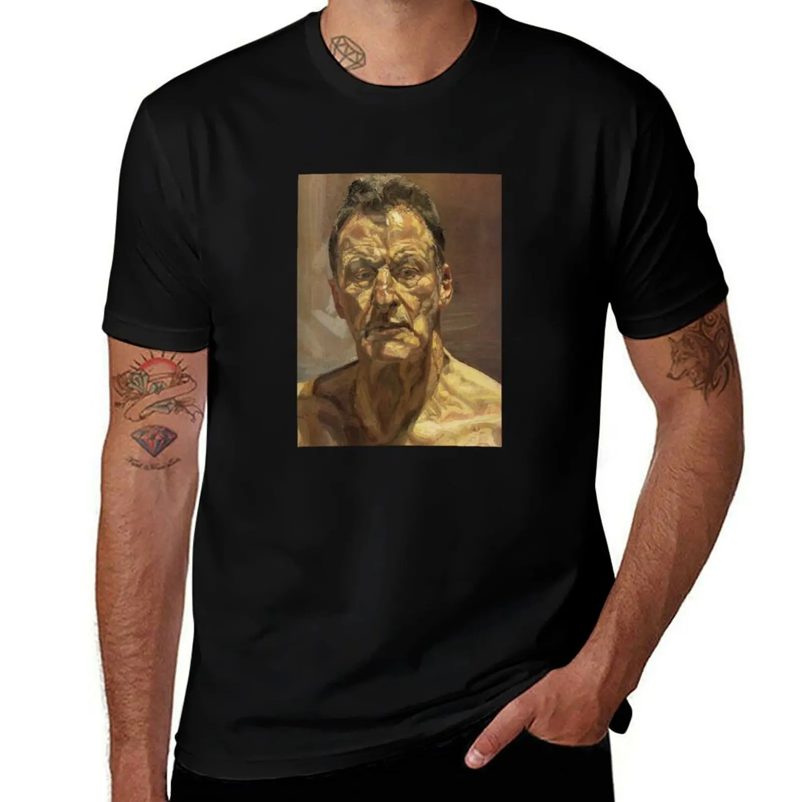 

Lucian Freud Self Portrait T-Shirt t shirts cotton 100% man t shirts for men T-Shirt