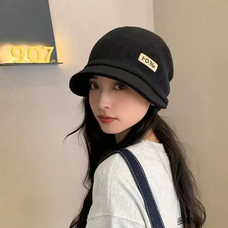 女性用ニットオーバーヘッドハット暖かいヘッドカバー産後防寒ファッションレターデザイン顔痩せキッチン用品通気性