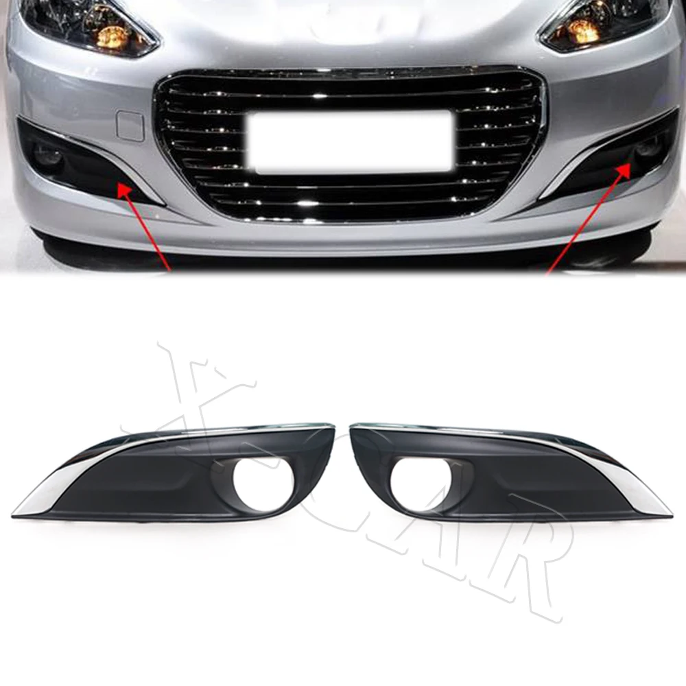 Front Bumper Fog Light Cover Plastic Hoods Cover Left Right For Peugeot 308 TX3 2011 2012 2013 2014 2015 1607766180 1607766280