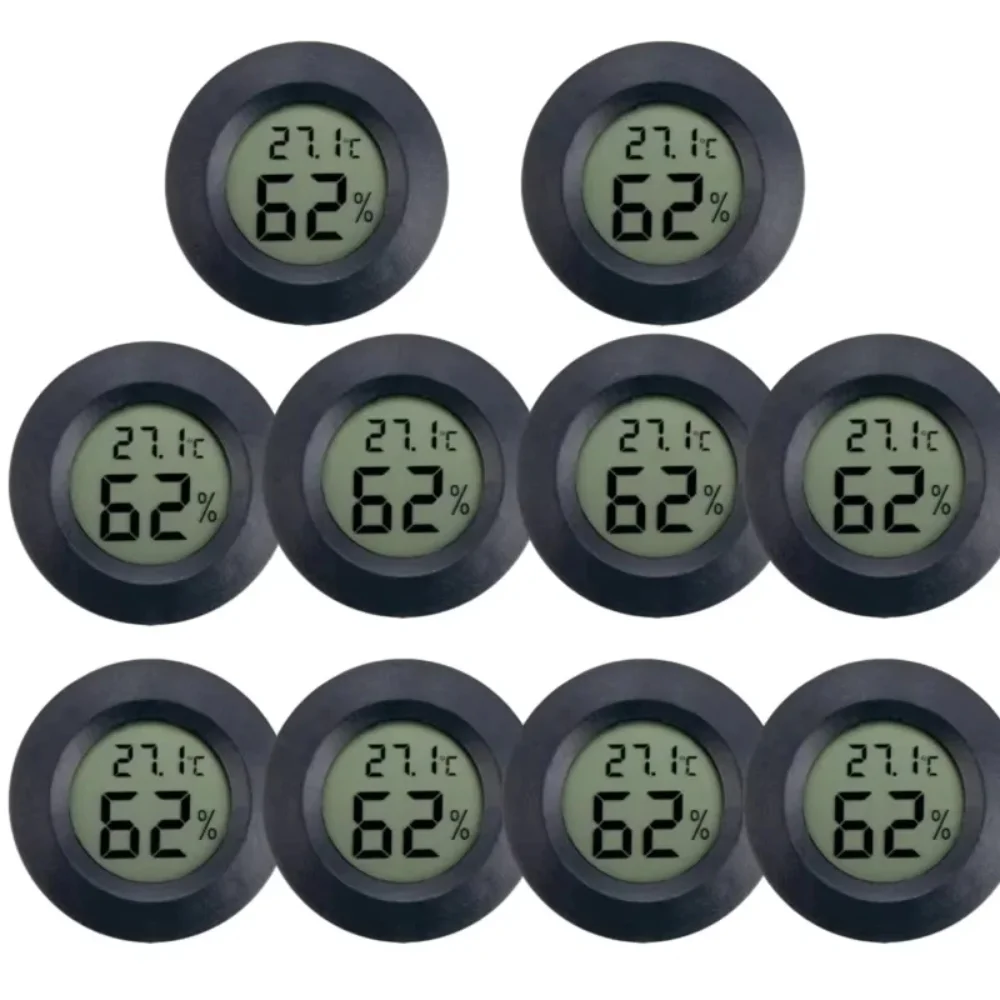 

1~10pcs Mini Hygrometer Thermometer Fahrenheit or Celsius Meter Digital LCD Monitor Indoor Room Round Humidity Temperature Gauge