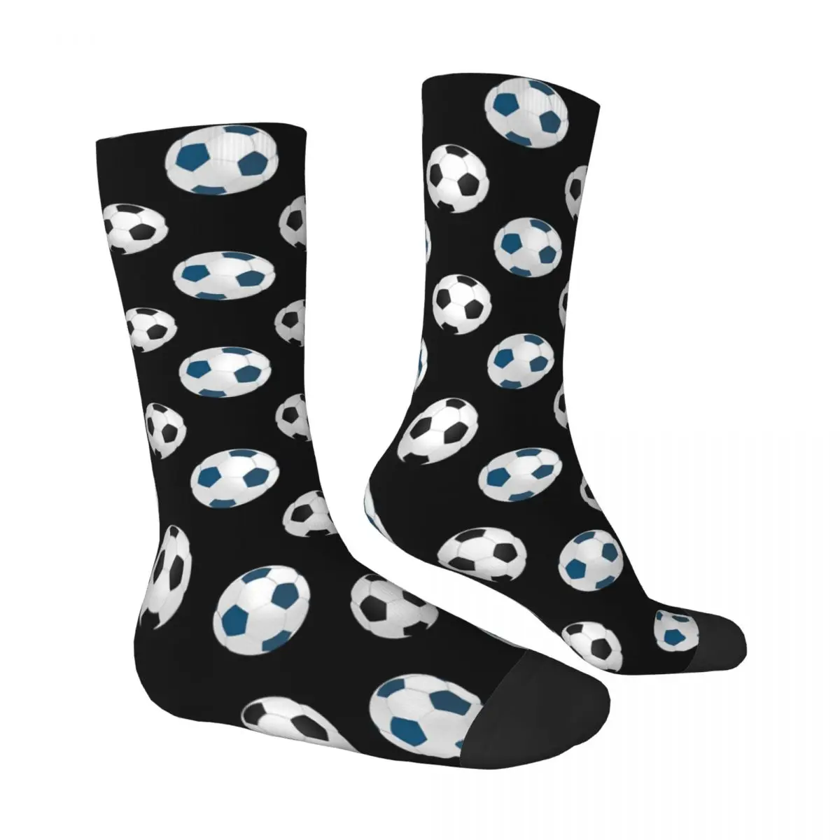 Soccer Ball Socks White And Black Vintage Stockings Autumn Anti Bacterial Women Men Socks Soft Custom Running Sports Socks