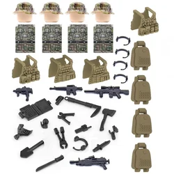 Military Weapons Alpha Modern Soldier Gun MOC SWAT Army Playmobil Figures Block Brick Mini Model Building Kits Education Toys