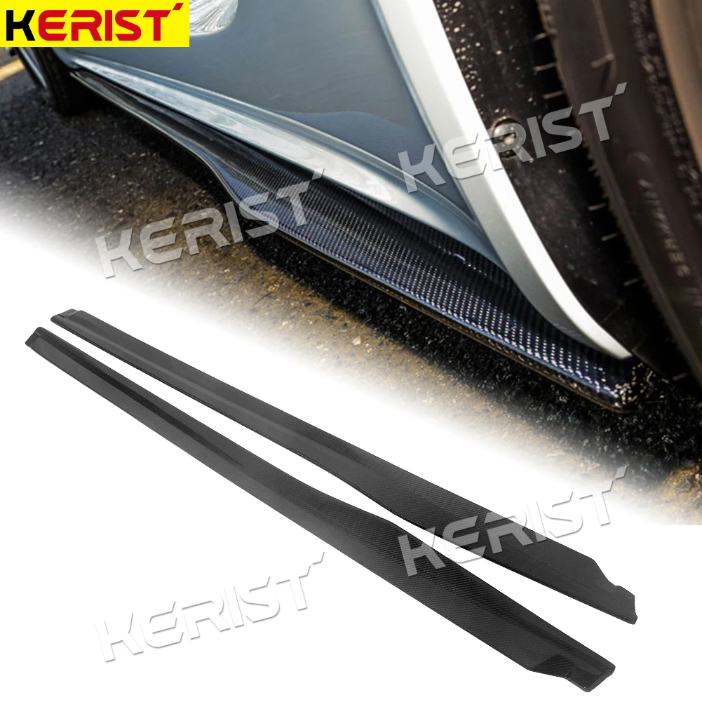 

Carbon Fiber Side Bumper Skirts Side skirts Extension Car Styling for Porsche 718 boxster cayman 2017-up