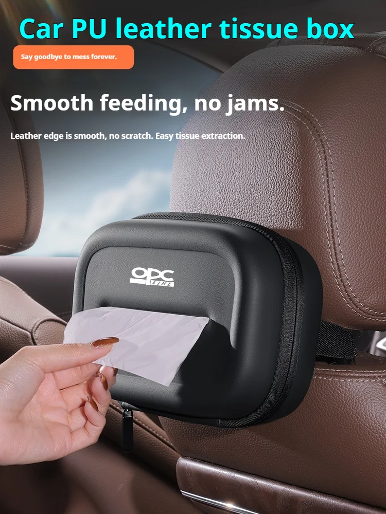 Car 3D stereoscopic Extra-Long & Large tissue box For Opel OPC Line Corsa Insignia Mokka Vectra Vivaro Zafira Accessories