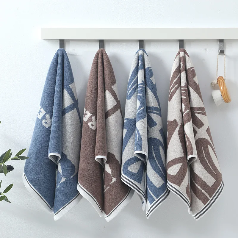 

Double cotton color thread cotton thick towel soft absorbent face wash towel