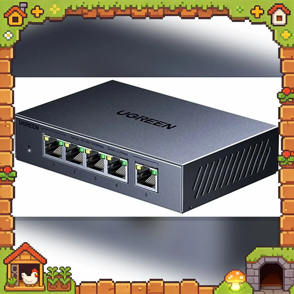 UGREEN CM951 95434 5-Port 2.5GbE Unmanaged Ethernet Switch Network Hub for NAS Desktop