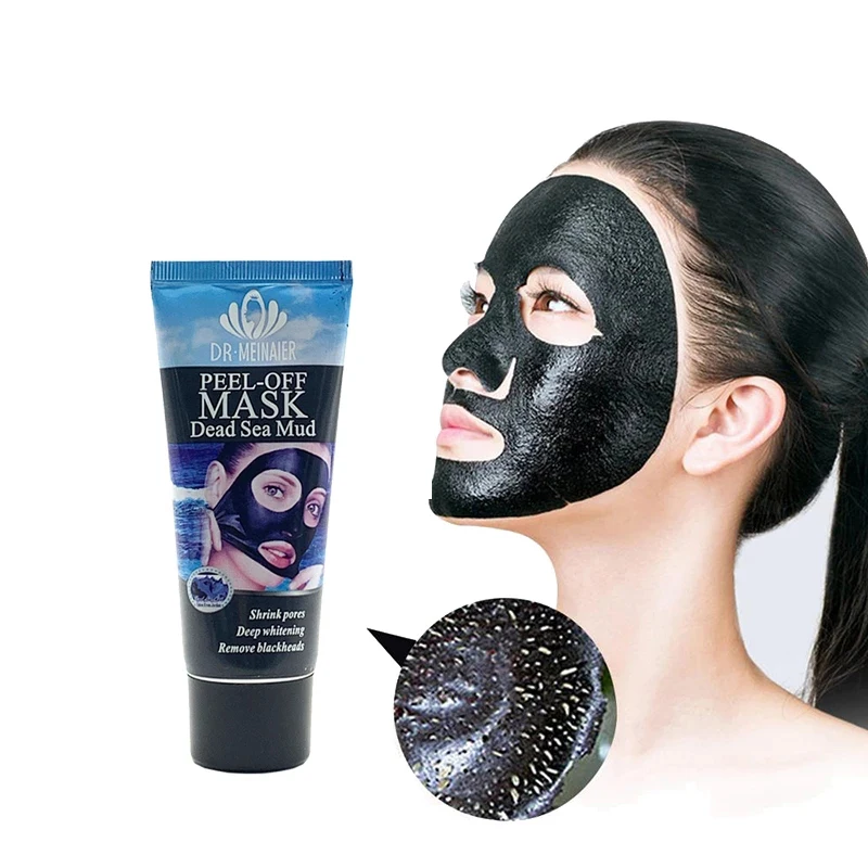 

Dead Sea Mud Blackhead Remover Large Pores Cleansing Purifying Face Mask T Zone Nose Black Dots Peel Off Mask Skin Care Products