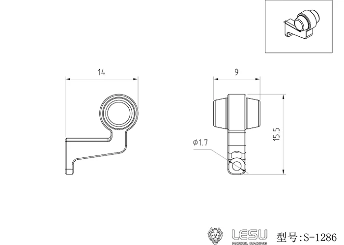 LESU Warning Light Clearance Lamp for 1/14 RC Tractor Truck Hydraulic Dumper Tamiyaya Model MAN Th19140