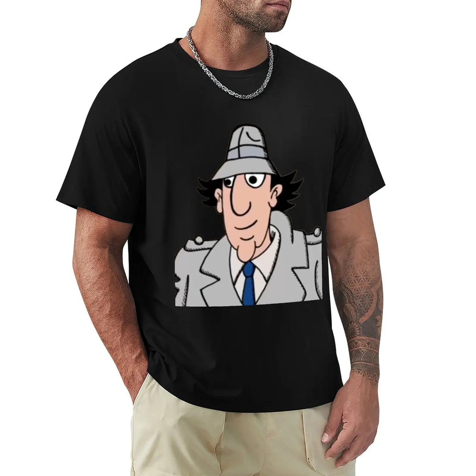 Inspector Gadget brown bricks T-Shirt printed t shirts for man T-Shirt