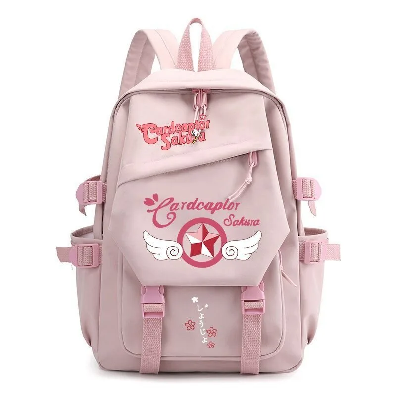 

29×42×13cm Black Blue Green Pink White, Card Captor Sakura, Kadokyaputa Sakura, Kids School Bags, Anime Backpacks Girls Boys