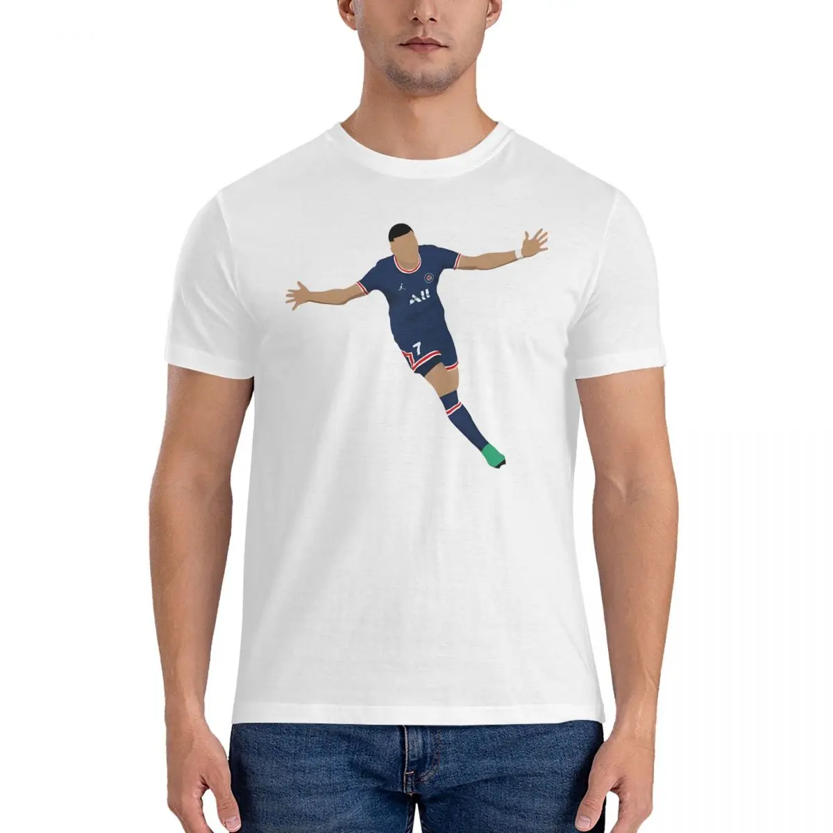 Mba.Ppe Goal Celebration Winning T-Shirts Men Mbappe Vintage Cotton Tees Crewneck Short Sleeve T Shirt Birthday Gift Clothing