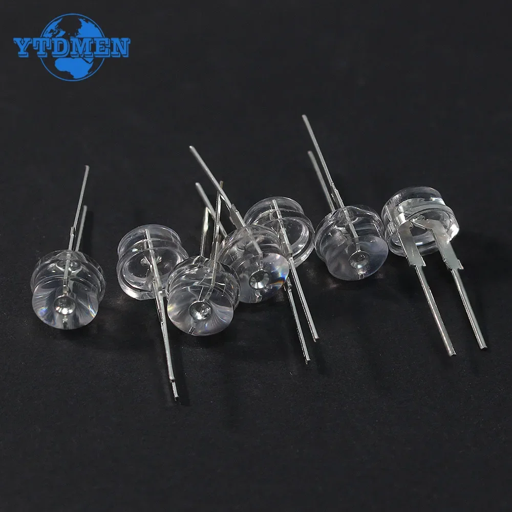 10-50 SZTUK Słomkowy kapelusz Led 8mm Niebieski Zielony Czerwony Żółty Biały Ciepły Biały LED Super Jasna Dioda elektroluminescencyjna F8 0.3W 0.5W 0.75W
