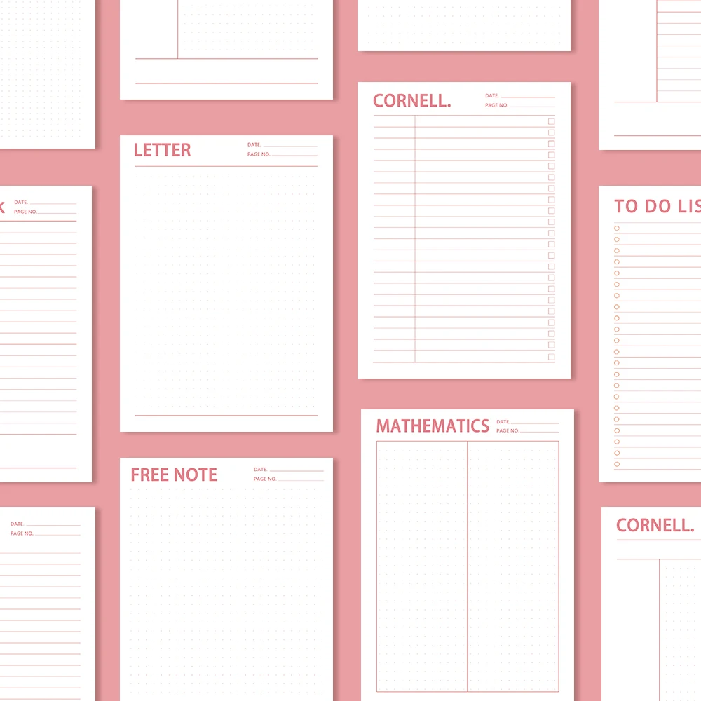 1pc, A5 Tear-Off Notepad, 50 Sheets of 100gsm Thick Paper, 8.3x5.5 inches, Pink Series, For Planning, Memo Pad, Note Pad