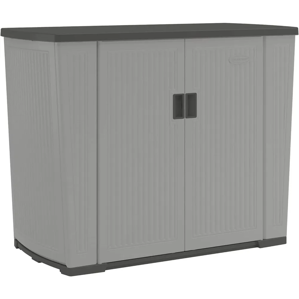 Outdoor Storage Shed Basic Unit with Top Lid,150 pounds Capacity, Dove Gray Outdoor Storage Shed