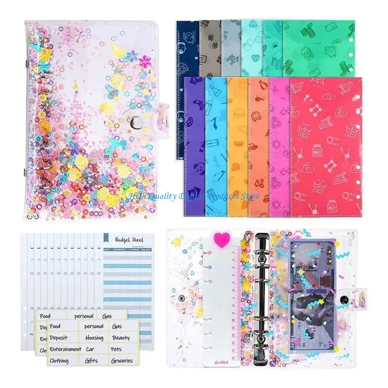 

U2JE Adorable Binder Budget Envelope Planner for w/ Cash Envelopes