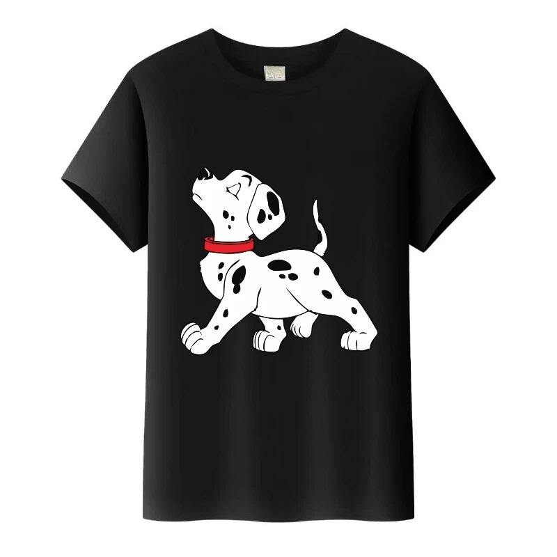 

Simple Disney 101 Dalmatians Dog Animal T-Shirt Boy O-Neck Tshirt Harajuku Plus Size Tops Man Blouses Kids Clothing Summer Tees