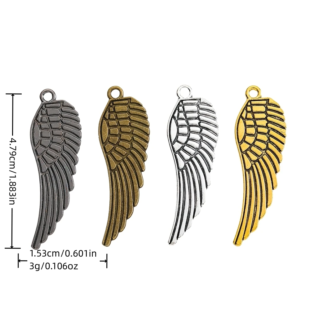 20pieces（wing ）vintage zinc alloy charm metal pendant DIY jewelry discovery making accessories2813