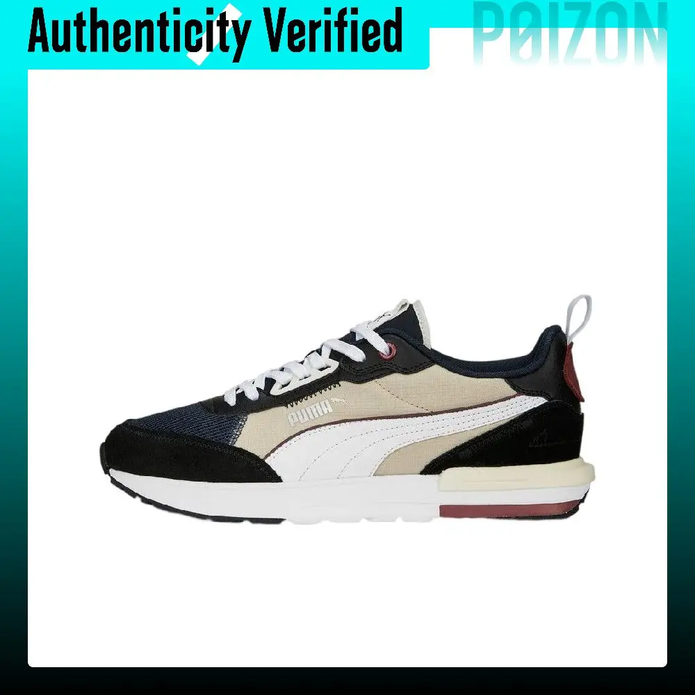 PUMA R22 Casual Shoes Unisex Low-top Black/White/Beige 383462-21