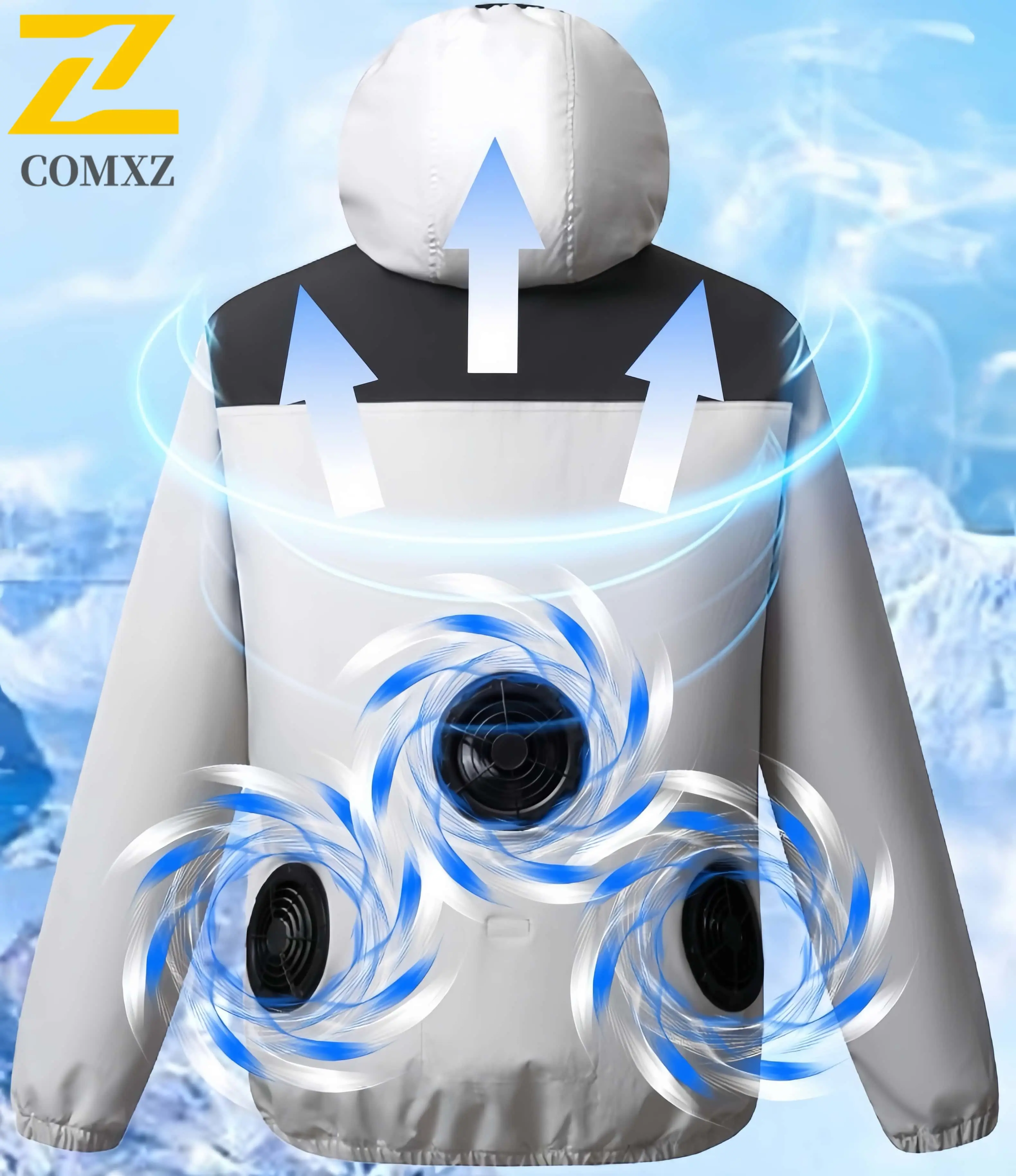 

Men's Fan Jacket Refrigeration Air Conditioning Clothing Outdoor High Temperature Working Cooling Heatstroke Prevention Fan Suit