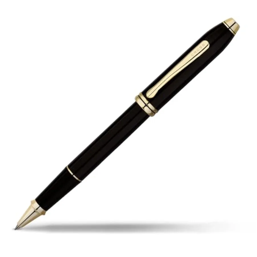 

Townsend Classic Black Lacquer Rollerball Pen, Black Ink - Elegant Pen, Black Ink for Effortless Writing - Consistent, Smooth W