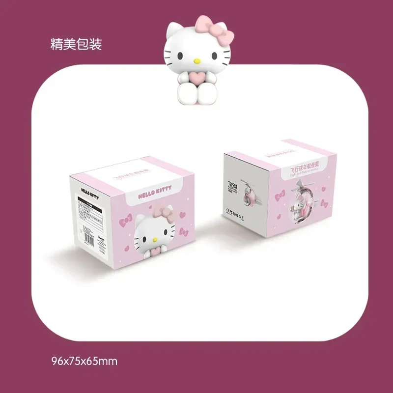 2024 New Kunomi Hello Kitty Kuromi Melody Car Mounted Aromatherapy Flying Ball Fragrant Slices Small Airplane Air Outlet Decorat