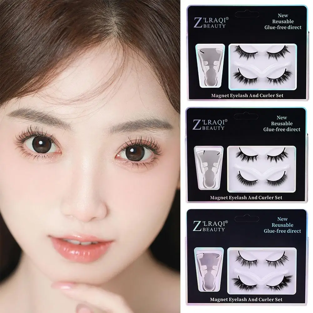 Magnetic Eyelashes Natural Look Reusable Magnetic Eyelashes With Applicator 2 Pairs Eyelash Extensions False Lashes For Wom J2P8