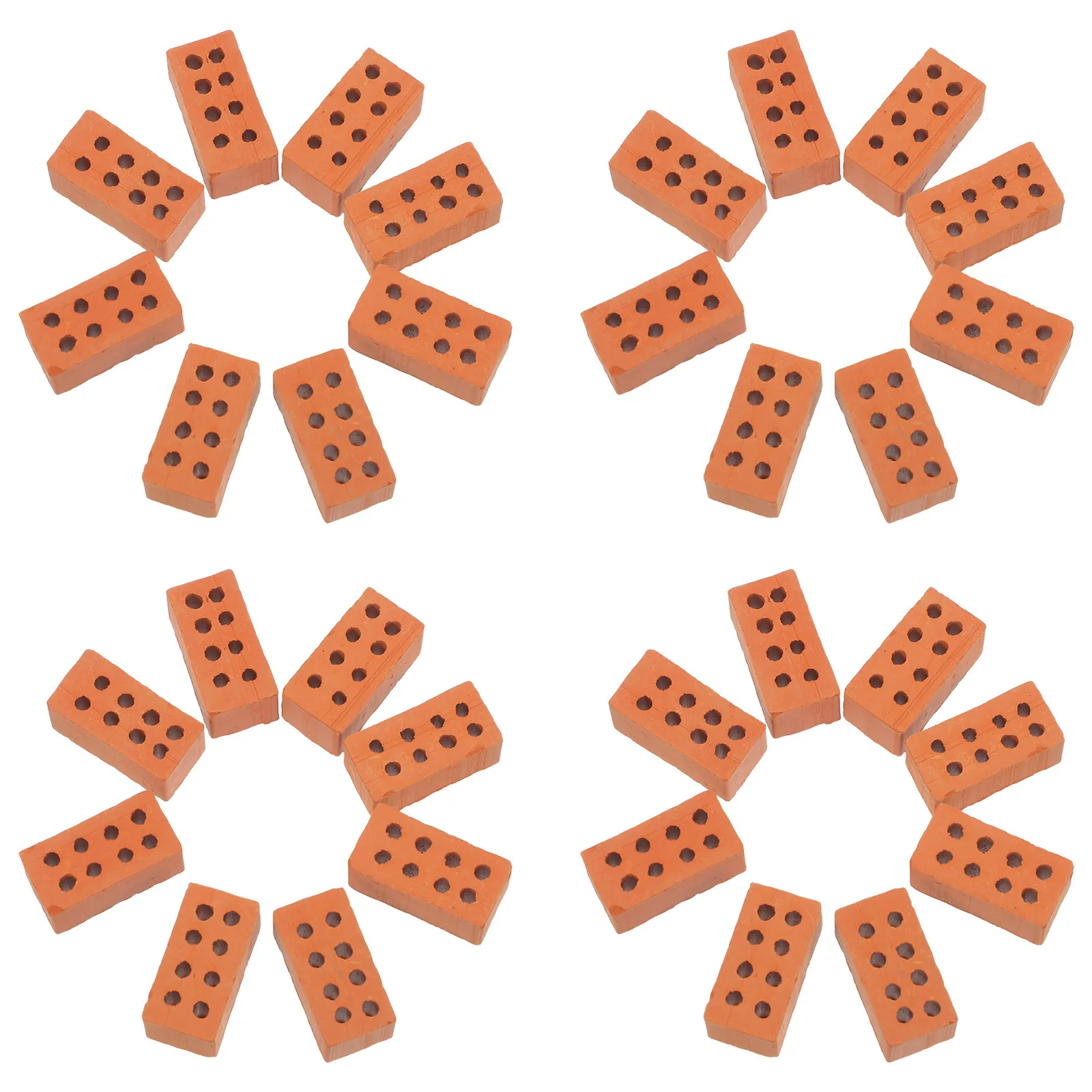 50Pcs Miniature Brick Blocks Fake Realistic Bricks for Micro Landscape DIY Architectural Garden Lawn Craft Accessories