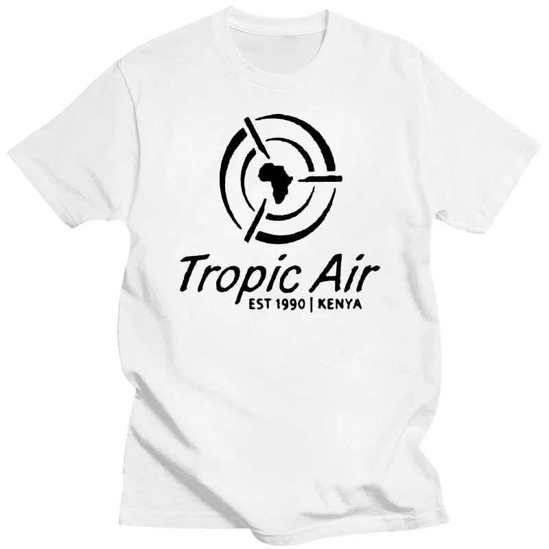 Tropic Air Kenya Black Logo Kenyan African Cotton Military Green T-shirt