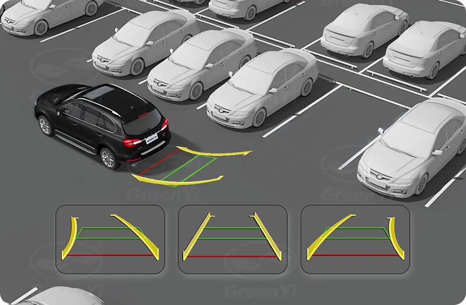 GreenYi Dynamic Traject AHD 1080P Auto-Rückfahrkamera, intelligente Track Guide Line, universelle Fahrzeug-Backup-Nachtsicht – Detail 6