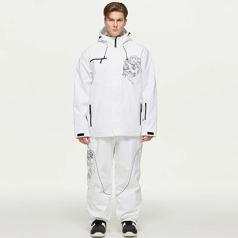 

Winter Outdoor Sport Women Ski Sets Warn Hooded Jacket Pants Men Snow Suits Mountain Waterproof Male Snowboard Costumes Clothes