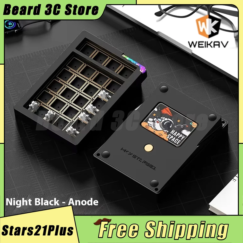 

Weikav Stars21Plus Keypad Kit 3Mode Wireless Bluetooth Kit Mechanical keyboard Rgb Hot Swap Numeric keypad pad Kit Aluminum Gift