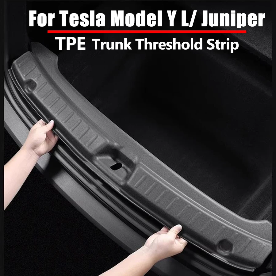 

Защитная накладка на порог багажника из TPE для Tesla Model Y Juniper Model YL 2026, защита заднего бампера от царапин, аксессуары