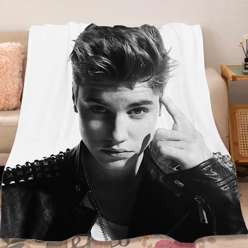 Sofa Blankets A-Justin Biebers Winter Anime Blanket Fluffy Soft Blankets Microfiber Bedding Warm Knee Bed Fleece Camping Blanket