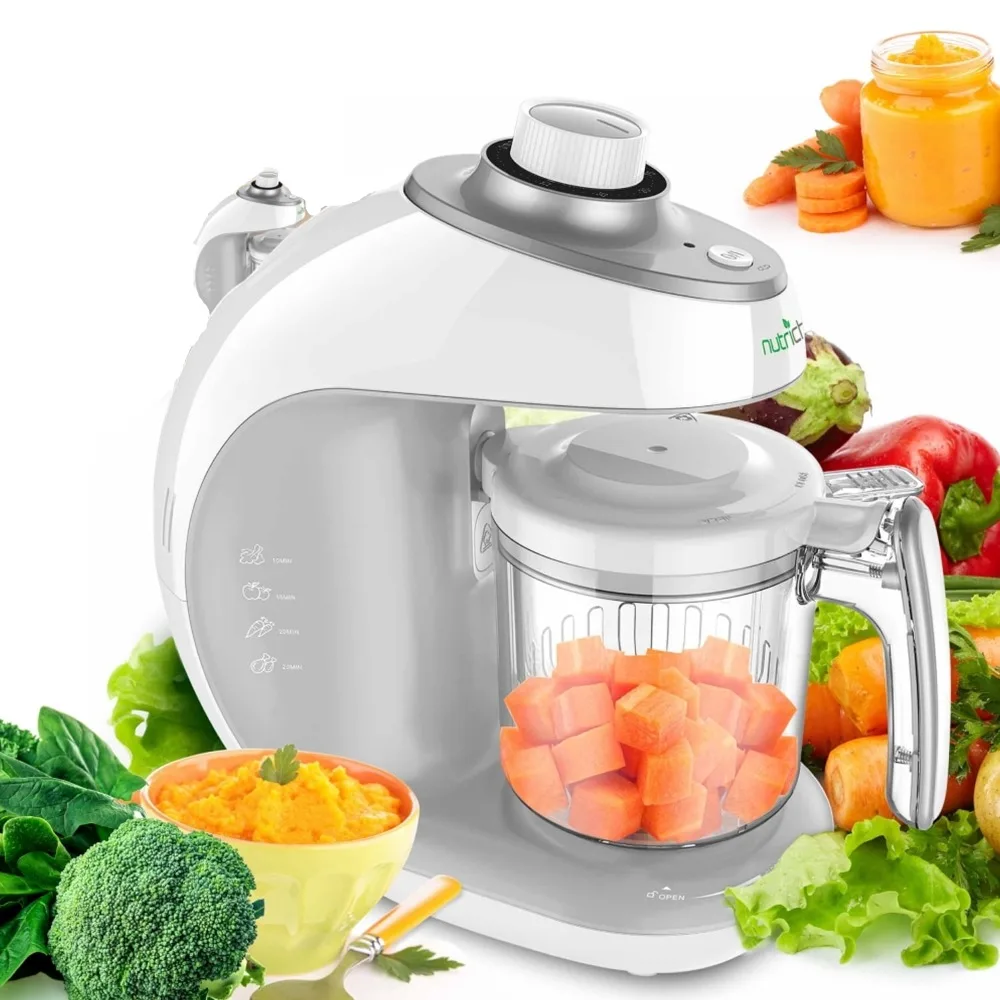 

2023 New NutriChef Electric Baby Food Maker Puree Food Processor, Blender, and Steamer