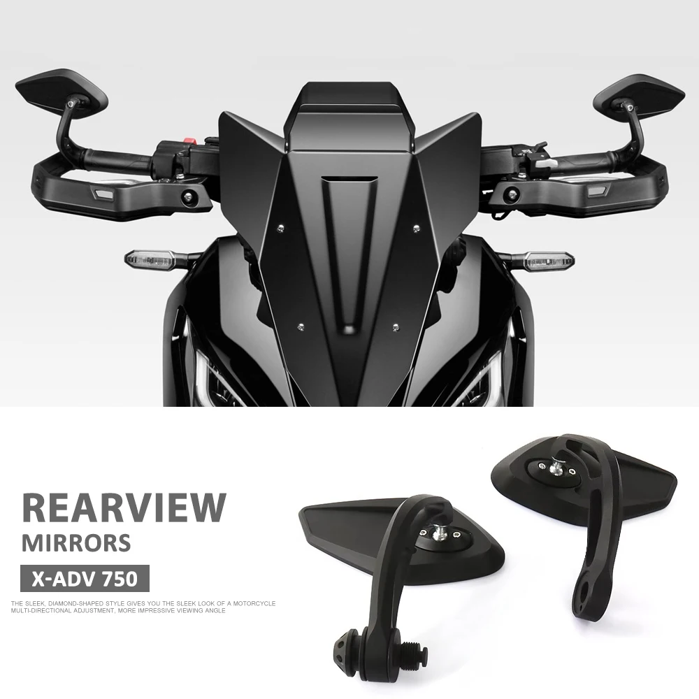 

Motorcycle Rearview Mirrors Bar End Handlebar Mirror Rear View Mirror Accessories For Honda X-ADV 750 XADV750 X-ADV750 2021-2024