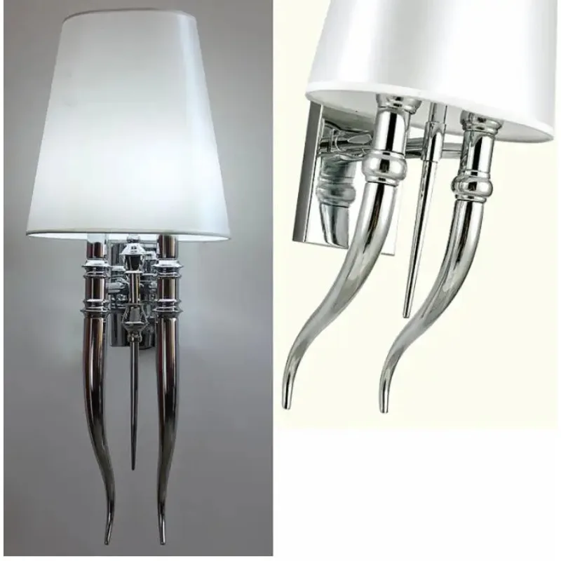 Creative led wall lamp hotels Modern Iron wall lamps Dining Living room bedroom double head AC85-265V Light fixtures