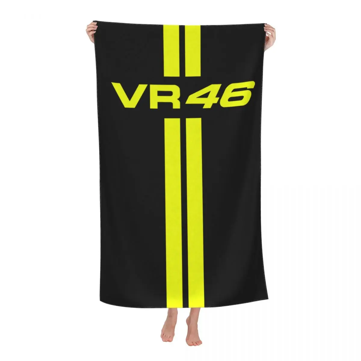 Custom Rossi Beach Towel Quick Drying Motorcycle Racing Super Soft Microfiber Shower Sauna Towels