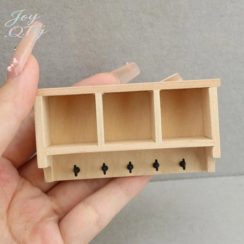 새로운 1/12 인형집 시뮬레이션 미니 벽 선반 걸이 모델 인형집 생활 가구 장식 인형집 액세서리