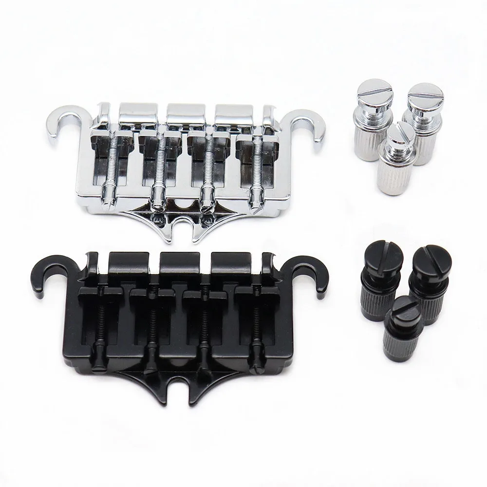 3 Point 4 String Bass Bridge Tailpiece – Zinc Alloy Bridges Tailpiece with Saddle Replacement Parts for Bass