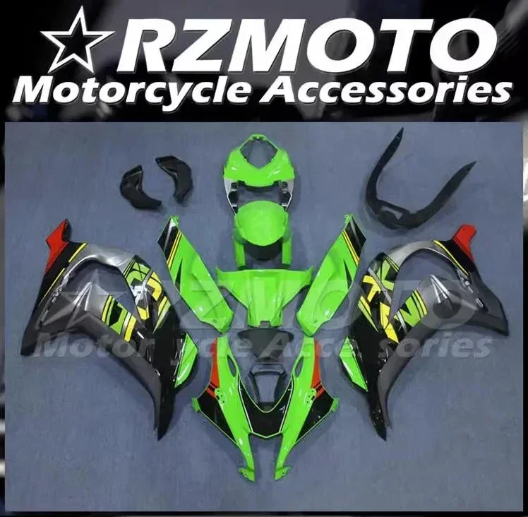 4 هدايا جديدة ABS Fairings Kit صالح لكاواساكي ZX-10R ZX10R 2016 2017 2018 2019 16 17 18 19 هيكل السيارة مجموعة مخصص الأخضر