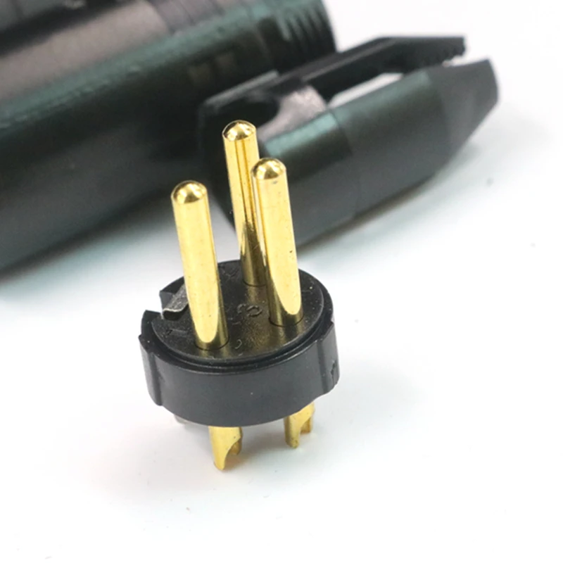 New NEUTRIK XLR Gold-Plated Cannon Plug60PCS/lot Three-Core Cannon Wire Microphone Connector XLR Balanced Wire Plug(Wire OD≤8mm)