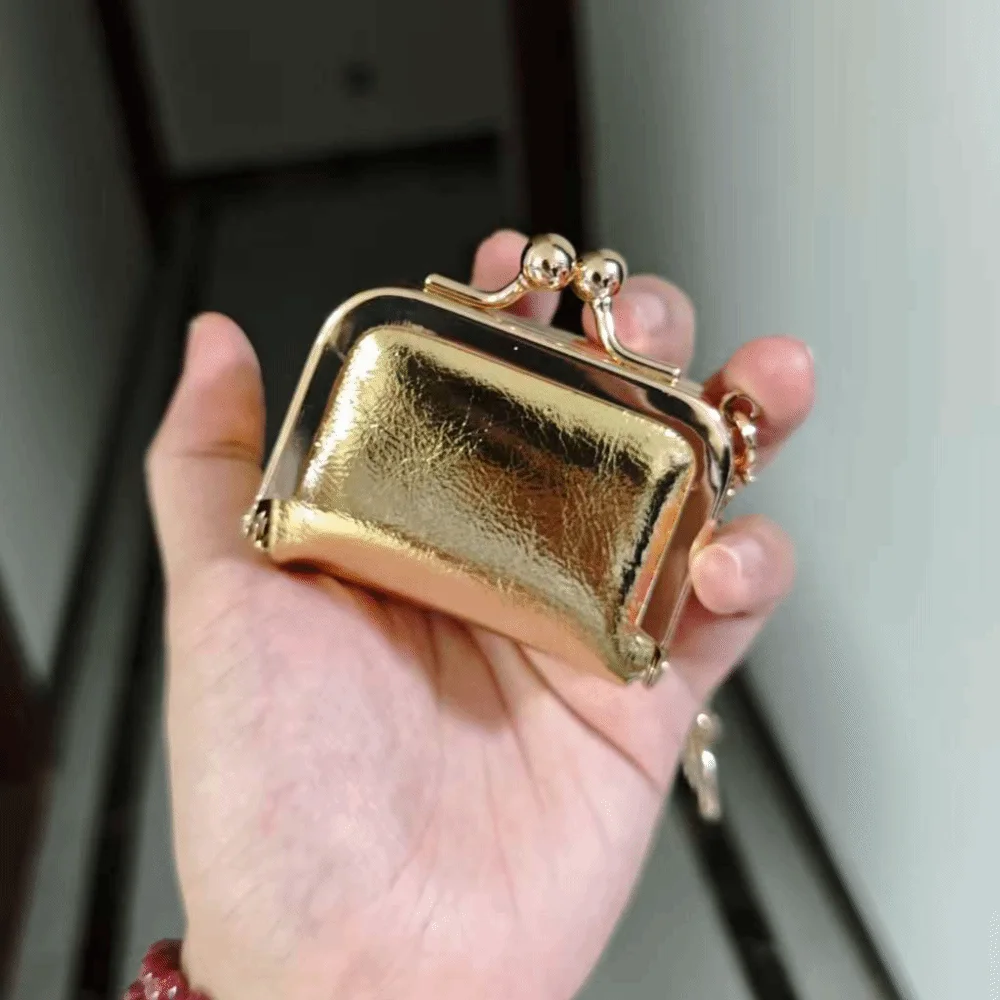 Caixa de armazenamento de jóias de couro requintado cor pura luxo brinco colar carteira fecho tamanho pequeno mini moeda bolsa presente