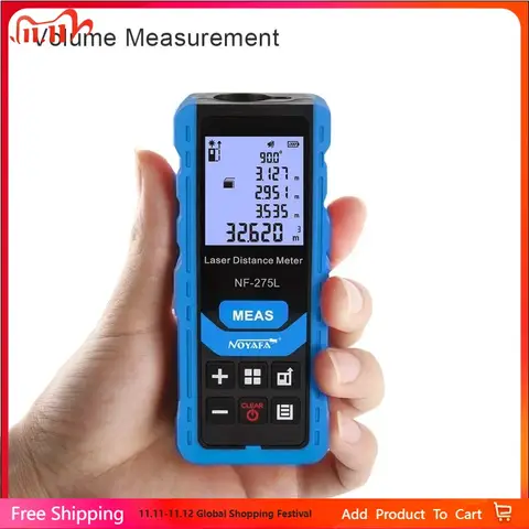 NF-275L 레이저 거리 측정기 60/100M 레인지파인더 전문가용 디지털 거리 측정기 테스트 도구 줄자 거리 측정 테이프