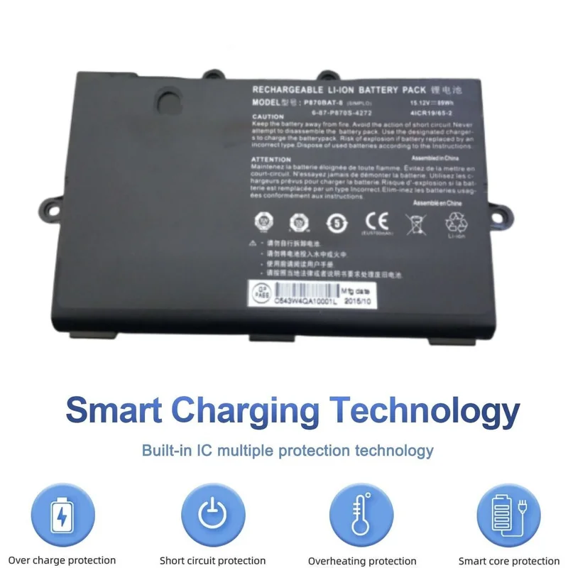 

Genuine Battery For Hasee GX10 GX9 For CLEVO P870S P870BAT-8 P870DM P775D P8700S