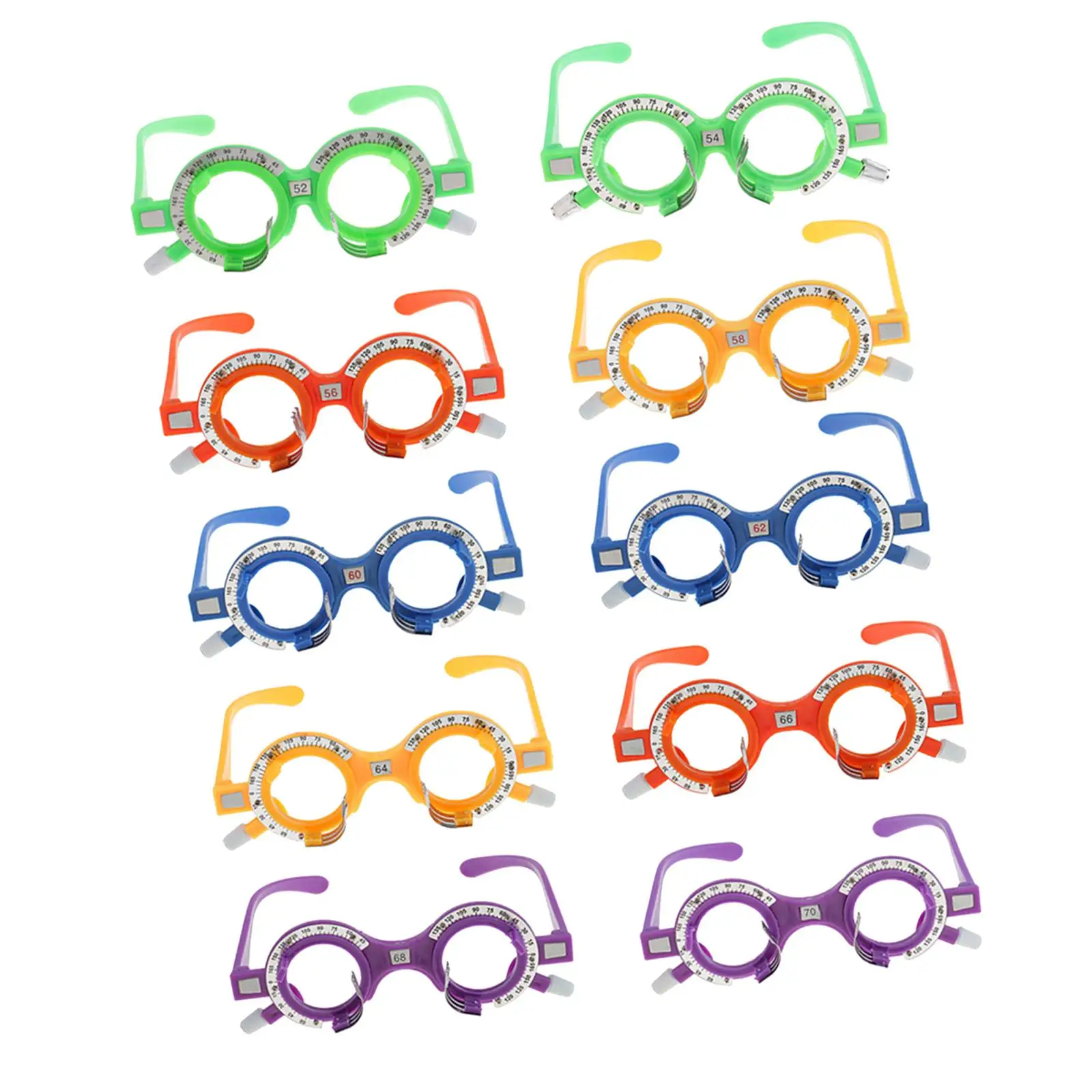 Pack of 10 pieces Optical Test Lenses Frames Spectacles Optometry Opticians