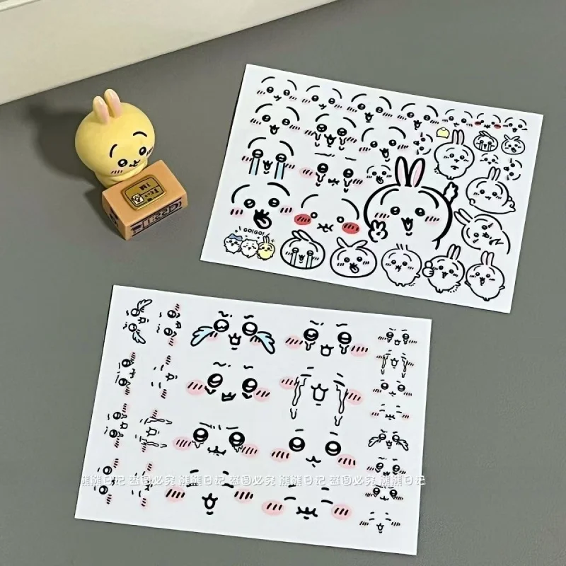 Neuer Transfer-Aufkleber Super Niedlicher Jiyi-Expressions-Aufkleber Usaqi DIY Gesichts-Kristall-Aufkleber Ladegerät Ins Dekoration ちいかわ – Detail 3